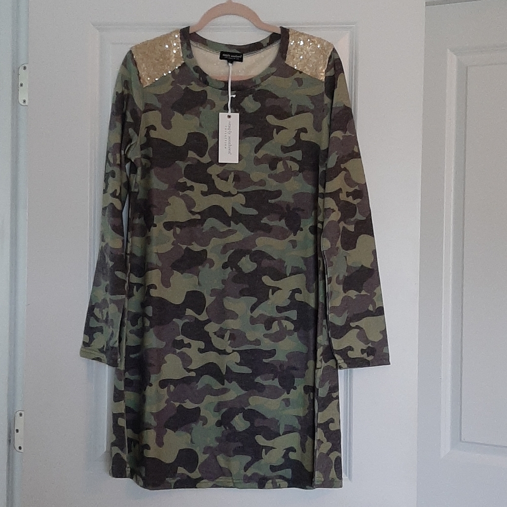 Simply Southern camo sequin mini dress
